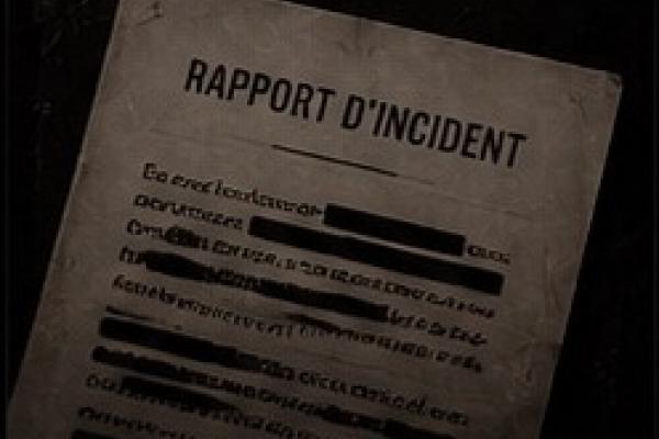 Rapport d'incident – 07/20